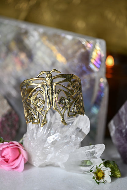 Nouveau Butterfly Cuff | Gold Patina | Alkemie Jewelry