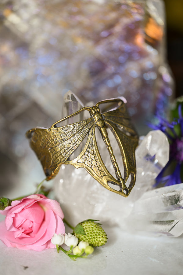 Dragonfly Cuff | Gold Patina | Alkemie Jewelry