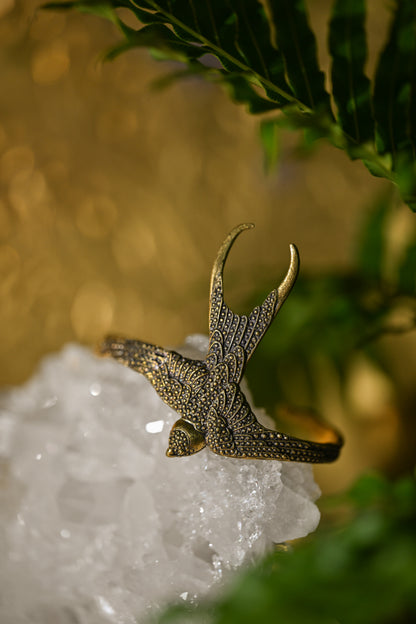Swallow Cuff | Gold Patina | Alkemie Jewelry