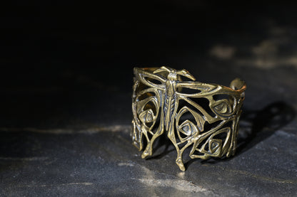 Nouveau Butterfly Cuff | Gold Patina | Alkemie Jewelry