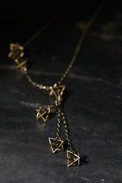 Falling Stars Necklace | Gold Patina | Alkemie Jewelry