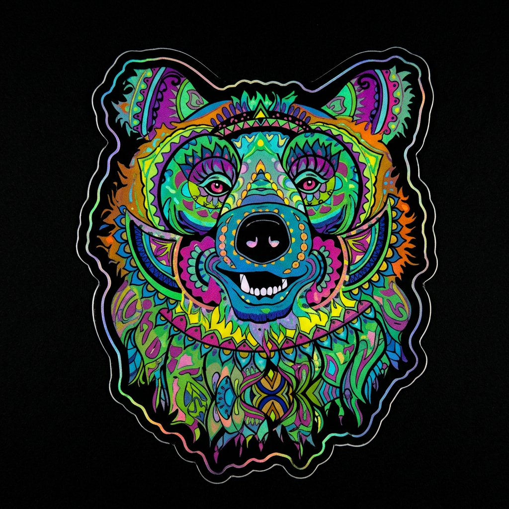 Bear V2 Blue Sticker | Amanda Vela | Grassroots California