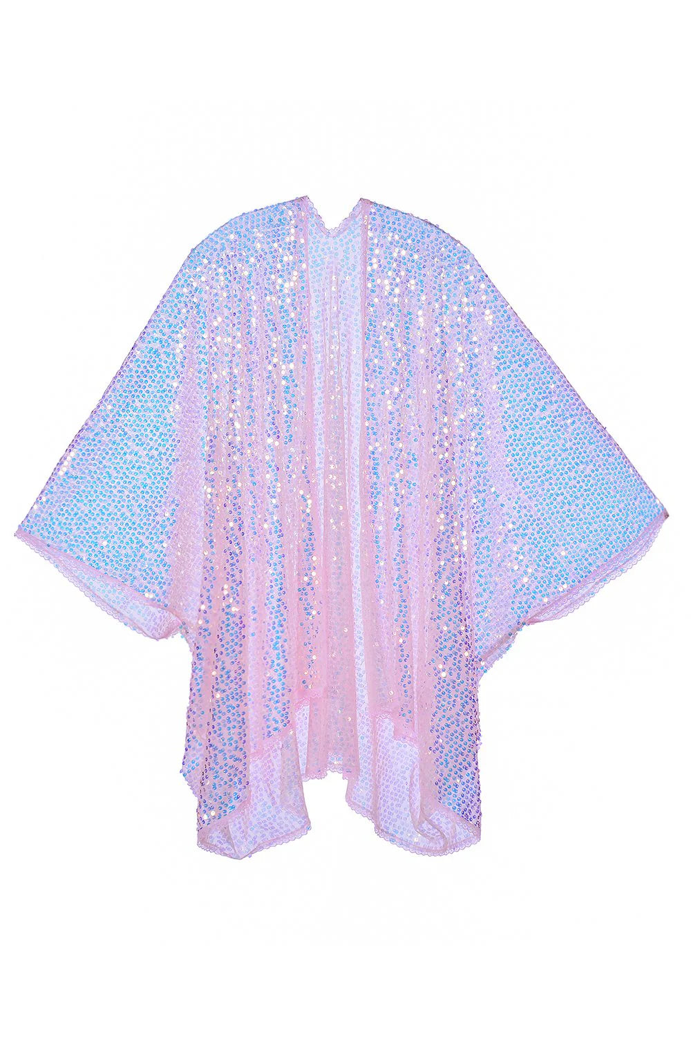 Pink Barbie Sequin Kimono | Sequin Laying Textile