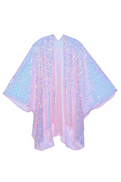 Pink Barbie Sequin Kimono | Sequin Laying Textile