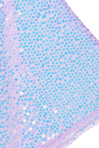Pink Barbie Sequin Kimono | Sequin Laying Textile