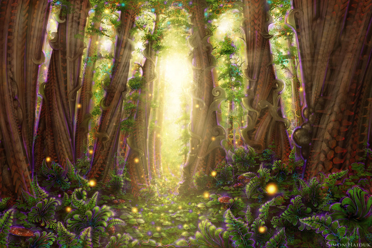 Dream Glade Metta Tapestry | Simon Haiduk Visionary Art
