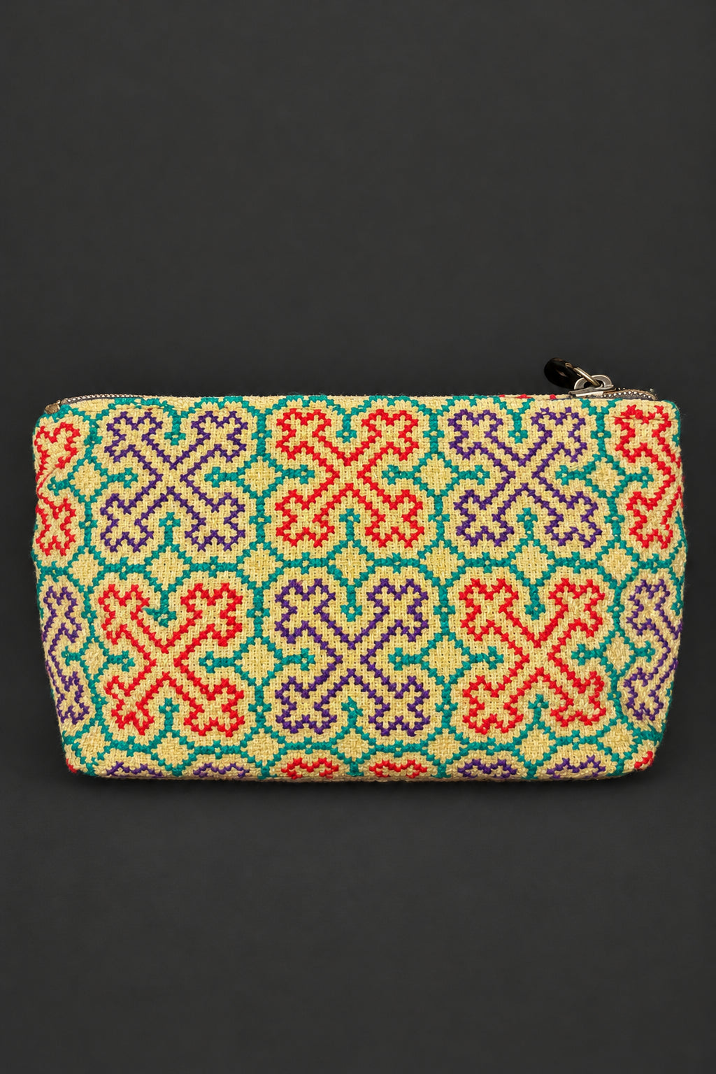 Leather Shipibo Medicine Bag | Sacred Carry, Protection & Ancestral Pattern