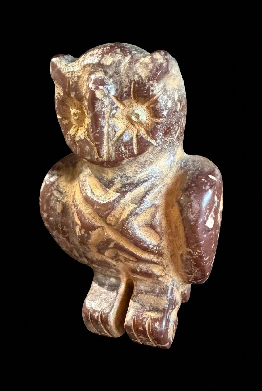 Peruvian Stone Owl | Hand-Carved Symbol of Wisdom