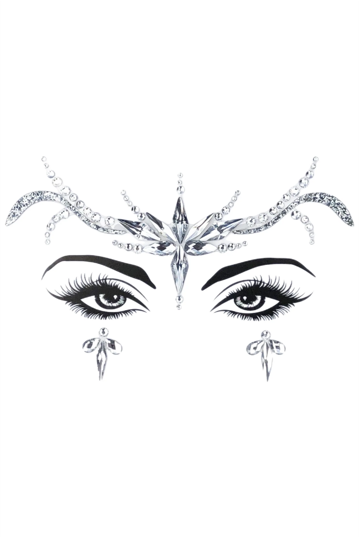 Fairy Goddess Crystal Face Jewels | Festival Rhinestone Embellishment