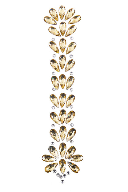 Gold Iridescent Hair Gem | Festival Crystal Embellishment