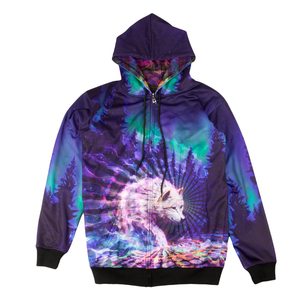 Spirit Bear / Spirit Wolf Reversible Hoodie | Simon Haiduk Art | Grassroots California