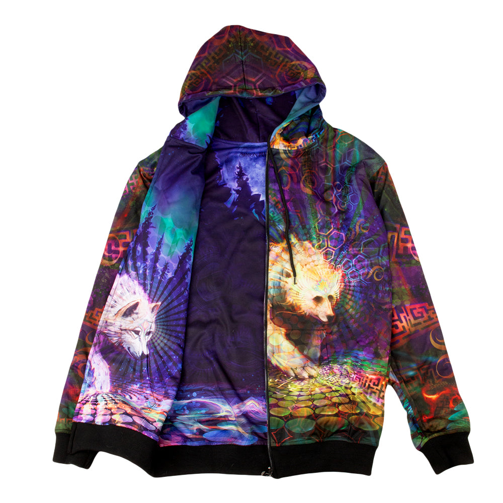Spirit Bear / Spirit Wolf Reversible Hoodie | Simon Haiduk Art | Grassroots California