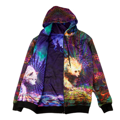 Spirit Bear / Spirit Wolf Reversible Hoodie | Simon Haiduk Art | Grassroots California