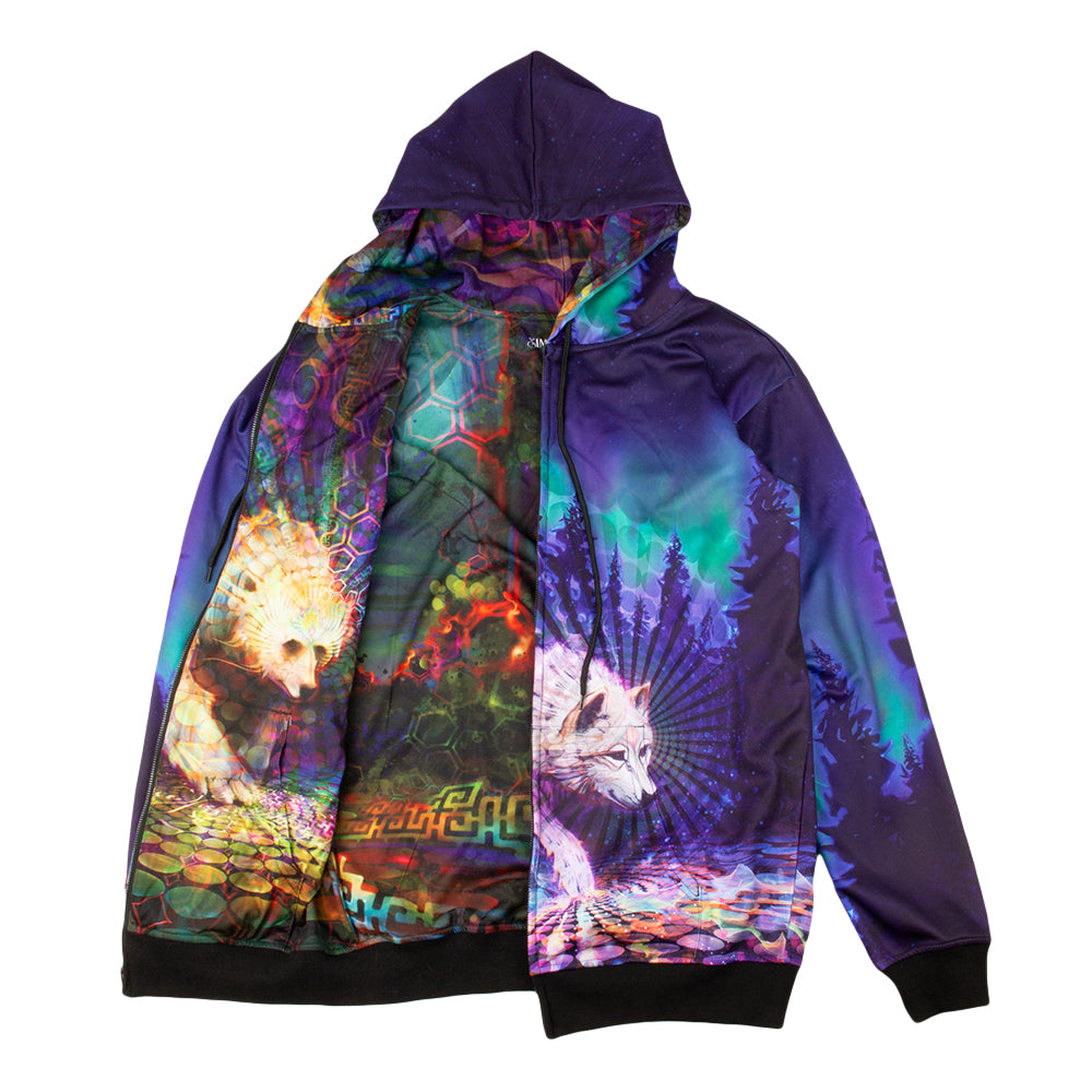 Spirit Bear / Spirit Wolf Reversible Hoodie | Simon Haiduk Art | Grassroots California