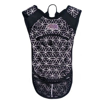 Flower of Life Hydration Pack | Festival Utility Backpack | Grassroots California
