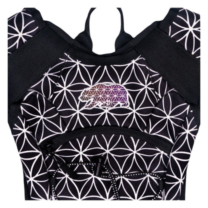 Flower of Life Hydration Pack | Festival Utility Backpack | Grassroots California