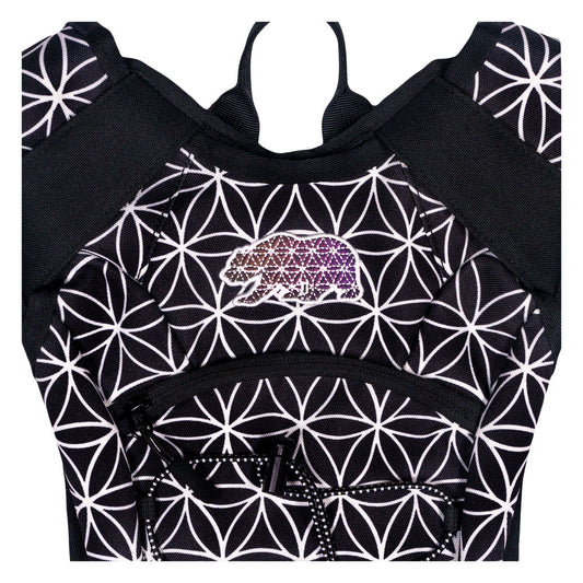 Flower of Life Hydration Pack | Festival Utility Backpack | Grassroots California