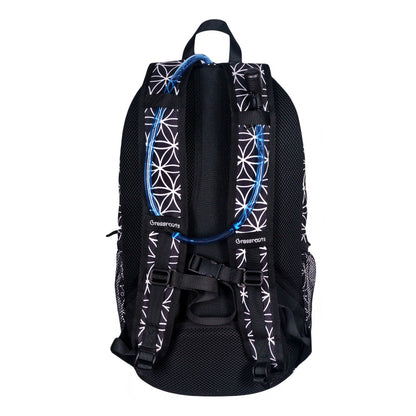 Flower of Life Hydration Pack | Festival Utility Backpack | Grassroots California