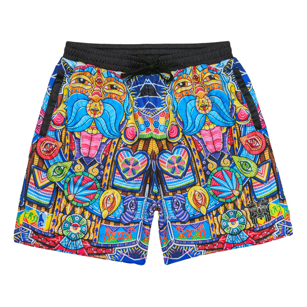 Spirited Revolution Mesh Shorts | Max Paularena Art | Grassroots California