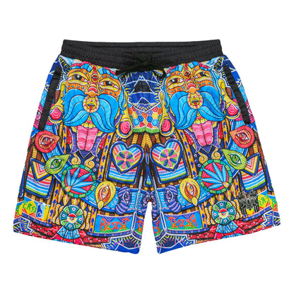 Spirited Revolution Mesh Shorts | Max Paularena Art | Grassroots California