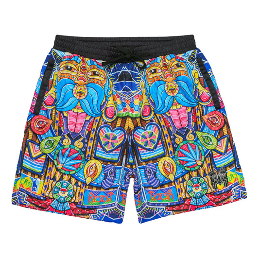 Spirited Revolution Mesh Shorts | Max Paularena Art | Grassroots California