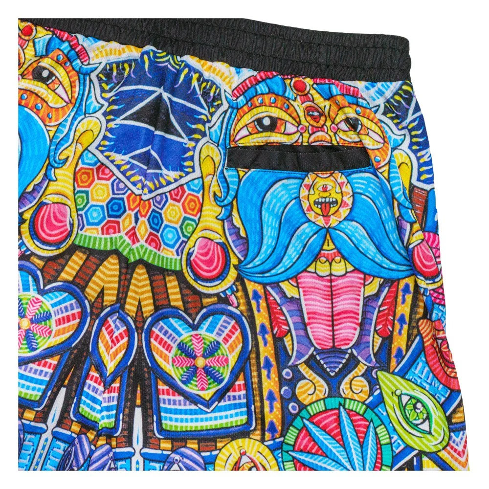Spirited Revolution Mesh Shorts | Max Paularena Art | Grassroots California