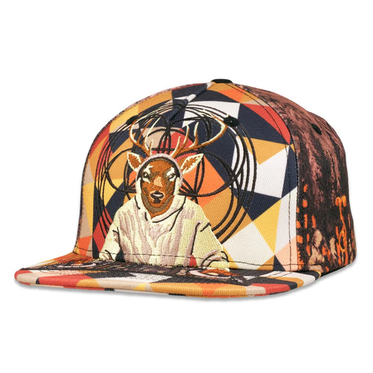 Foraged Pigment Art Deer-J Black Snapback Hat | Grassroots California