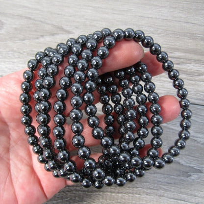 Gemstone Beaded Stretch Bracelet | 6mm Crystal Beads