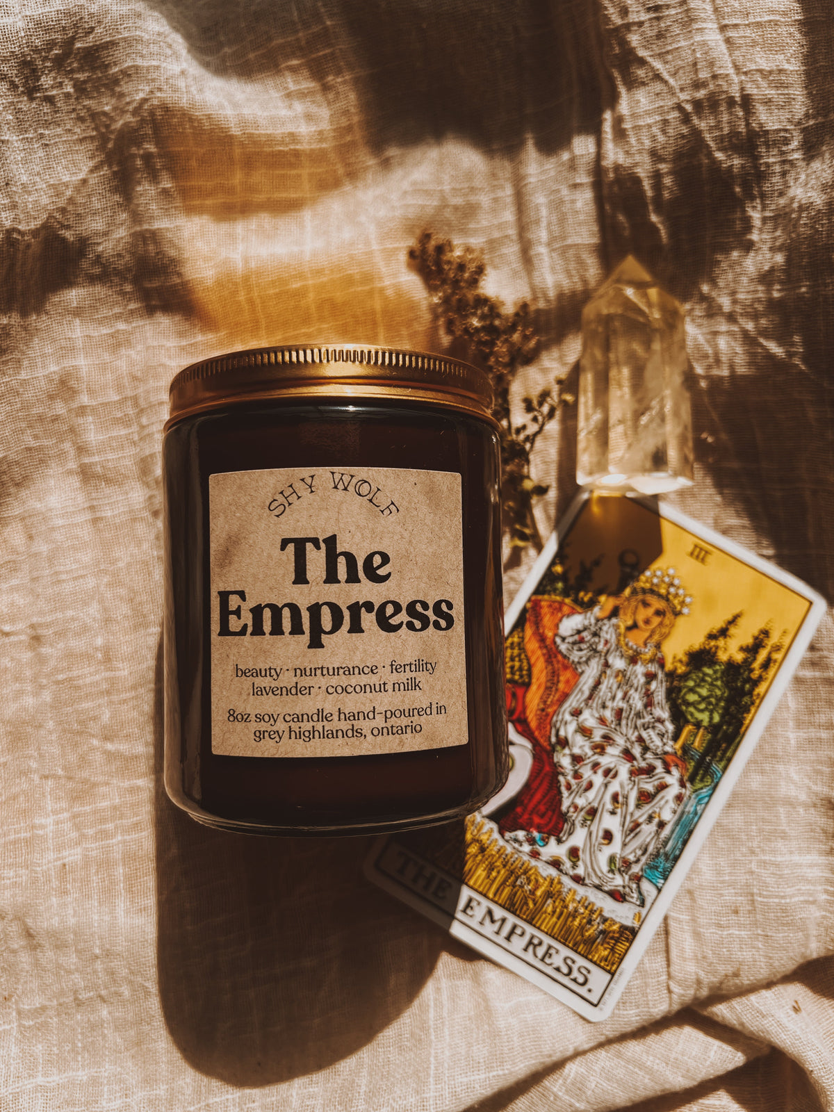 The Empress Tarot Inspired Soy Candle | Lavender & Coconut Milk