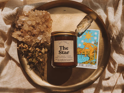 The Star Tarot Inspired Soy Candle | Honey, Cocoa Butter & Cinnamon