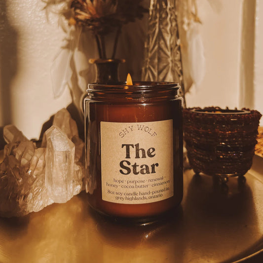 The Star Tarot Inspired Soy Candle | Honey, Cocoa Butter & Cinnamon