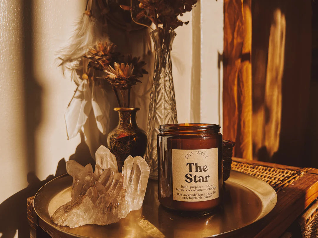 The Star Tarot Inspired Soy Candle | Honey, Cocoa Butter & Cinnamon