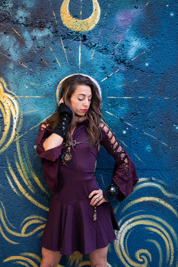 Flare Twist Sleeves | Organic Cotton Layering Shrug | Anahata Designs