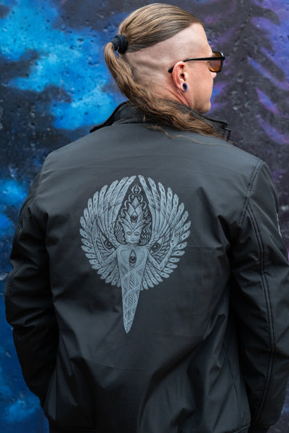 Vajra Being Funnel Neck Bomber Coat | Alex Grey | Threyda
