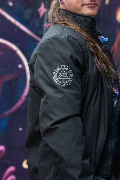 Vajra Being Funnel Neck Bomber Coat | Alex Grey | Threyda