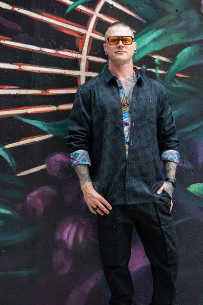 Vajra Being Button Down Shirt | Alex Grey & Allyson Grey | Threyda