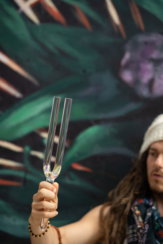 Titanium Quartz Crystal Tuning Fork | A | A=432 Hz | Third Eye Chakra