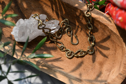 Snake Chain Necklace | Gold Patina | Alkemie Jewelry