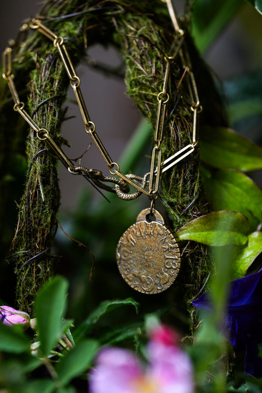 Zodiac Necklace | Gold Patina | Alkemie Jewelry