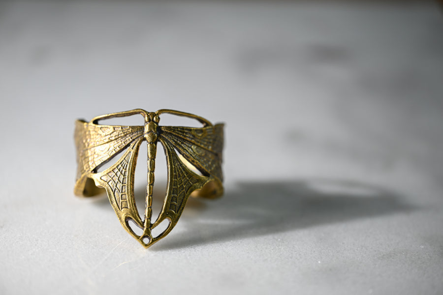 Dragonfly Cuff | Gold Patina | Alkemie Jewelry