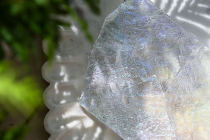 Raw Aura Selenite from USA | Iridescent Cleansing Crystal