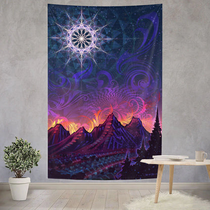 Mycelia Luna Tapestry | Simon Haiduk Visionary Art