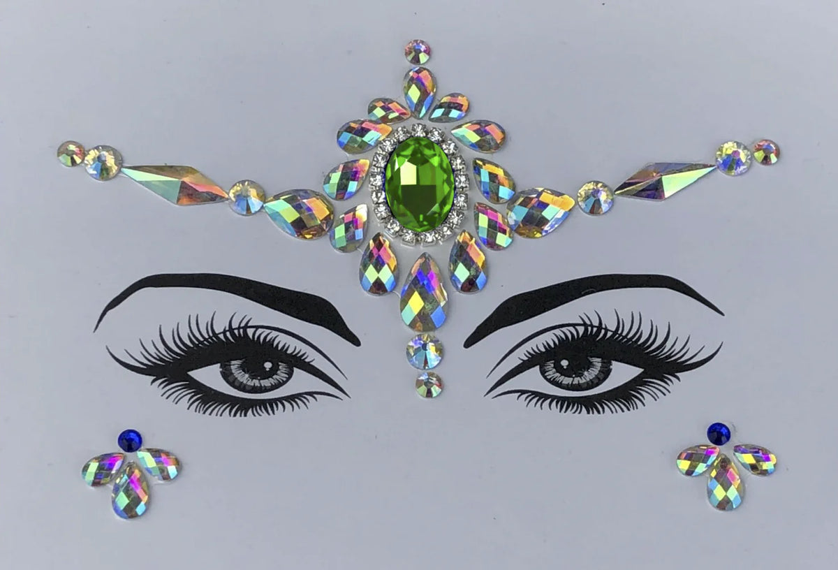Third Eye Crystal Face Jewels | Celestial Rhinestone Embellishment