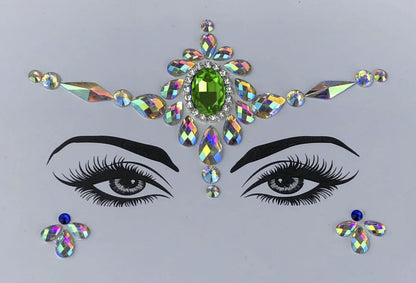 Third Eye Crystal Face Jewels | Celestial Rhinestone Embellishment