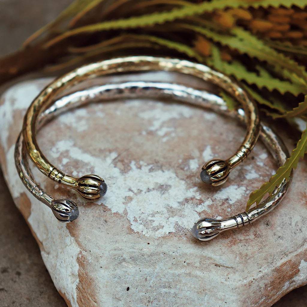Villager Cuff | Men, Tiger’s Eye & Brass | Bahgsu Jewels