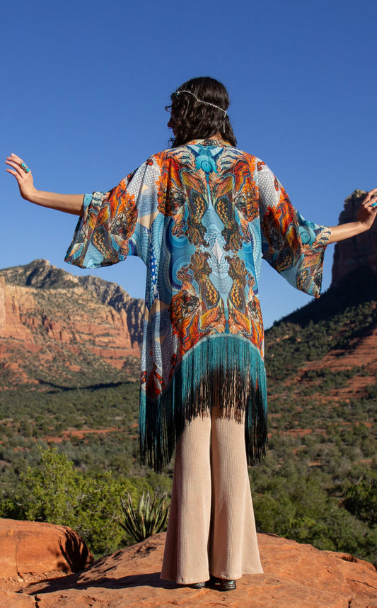 Swallow Tail Velvet Kimono | Android Jones Art Kimono | Warrior Within Designs