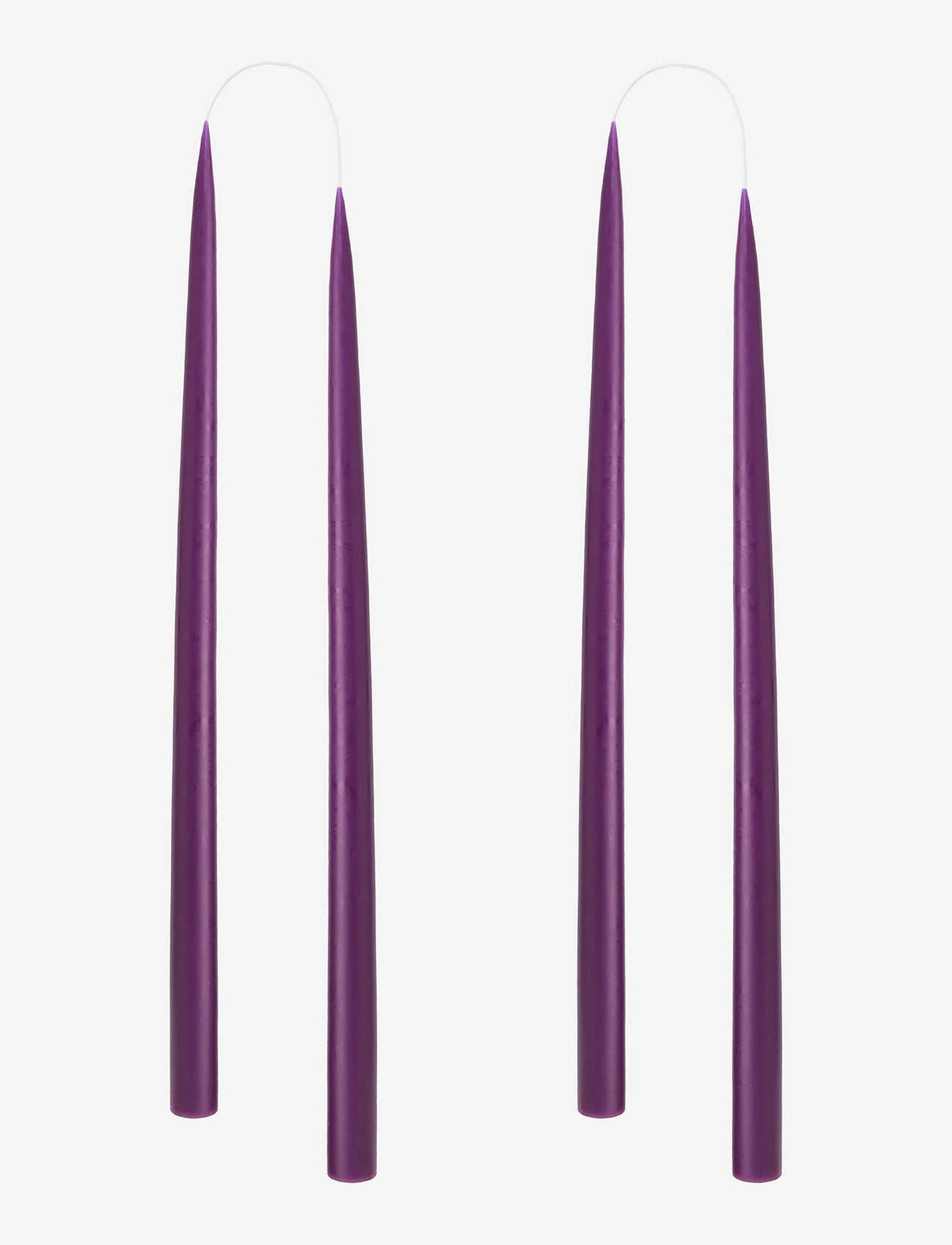 Violet 10" Danish Taper Candle Pair | Unscented