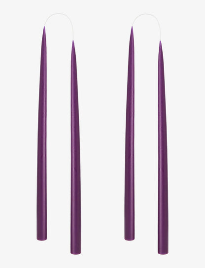 Violet 10" Danish Taper Candle Pair | Unscented