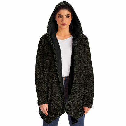 Sacred Geometry Flower Sherpa Cloak | Recycled Performance Fleece | Manifestie