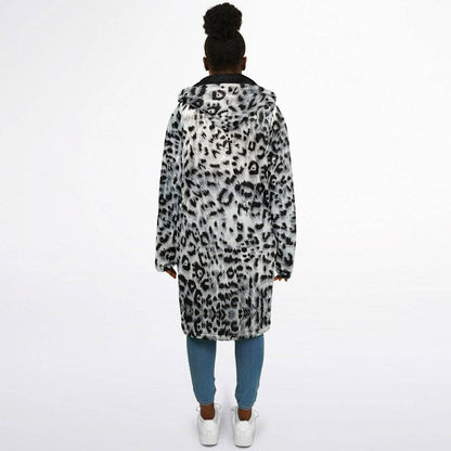 Snow Leopard Zipper Cloak | Recycled Performance Fleece | Manifestie
